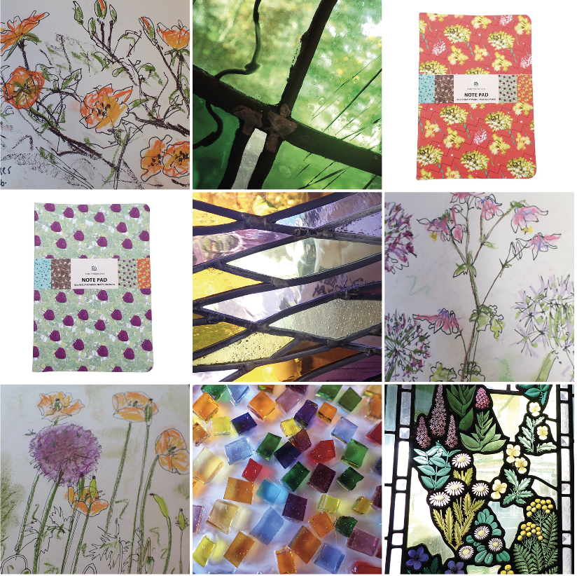 Stained glass and sketching