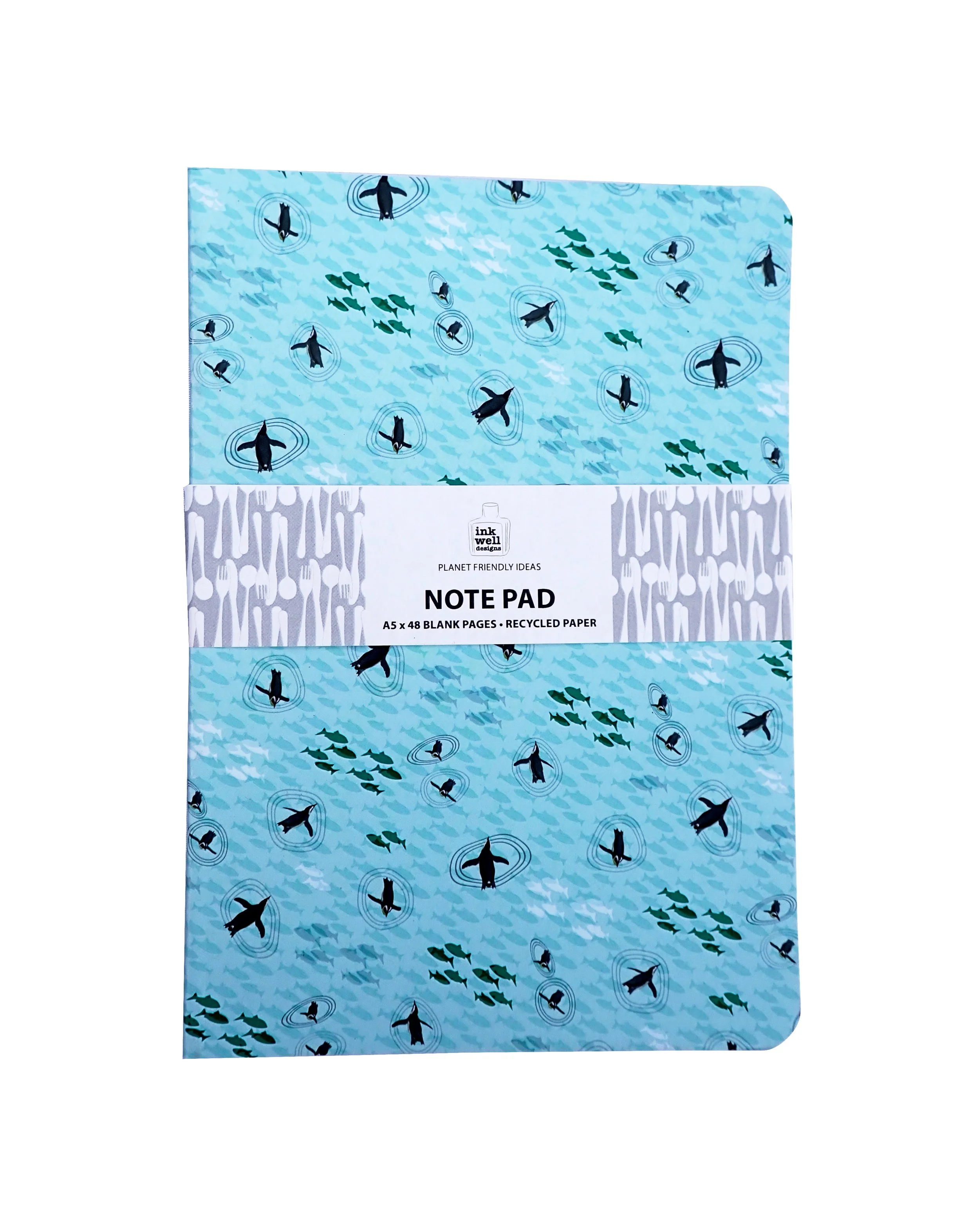 Nifty Penguins A5 note pad
