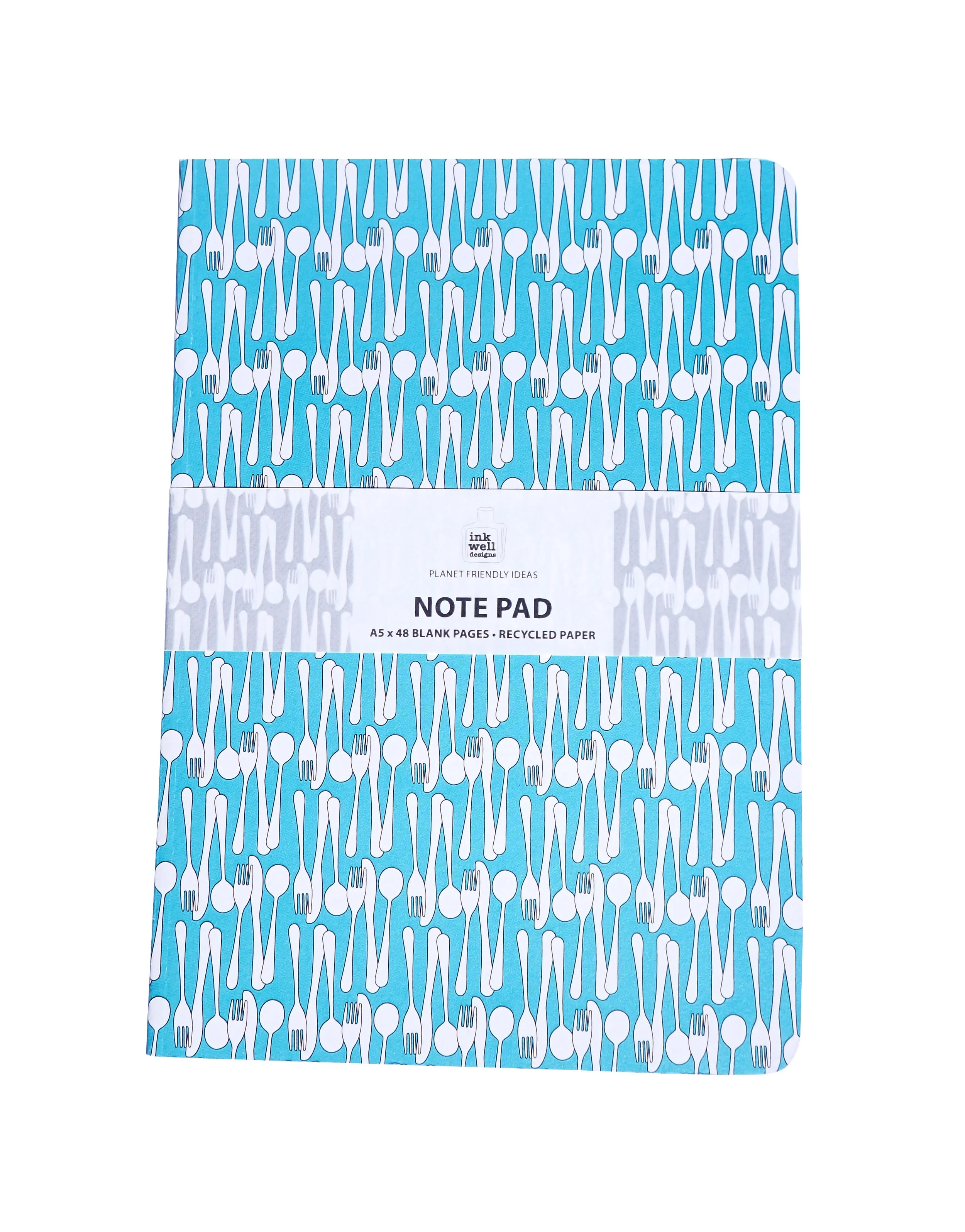 Sea Blue Cutlery A5 note pad