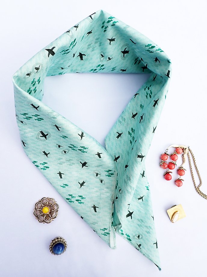 Nifty Penguins organic cotton designer scarf