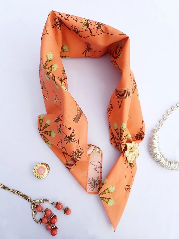 English Riviera organic cotton designer scarf