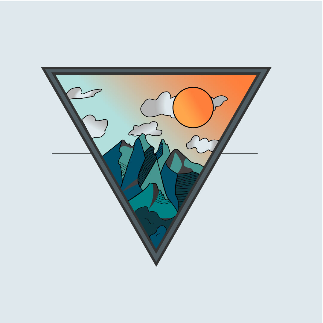 Sunset landscape triangle Geometric shape-01.jpg