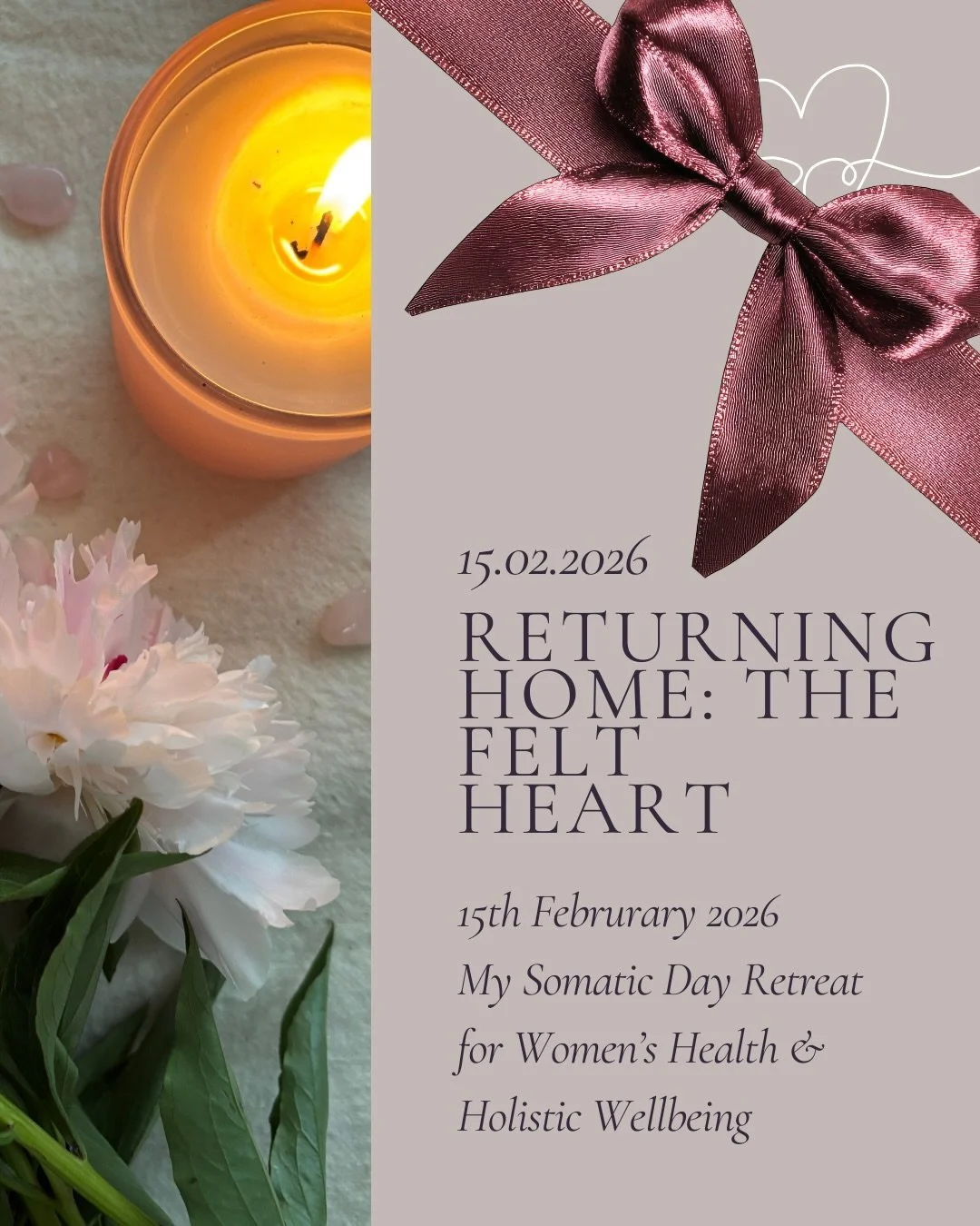 💝Give yourself or a friend a new year gift that nourishes the heart and brings you back to yourself

Returning Home: The Felt Heart is my women&rsquo;s somatic retreat day designed to help you reconnect soften and feel deeply supported. Guided by my