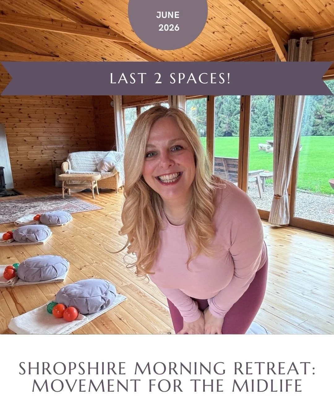 Excited for Sunday! 😊✨
Movement in Midlife at Newton Meadows is a three-hour morning retreat of ease, presence, and somatics taught by a regulated professional in Pilates and Somatic Movement. 
Two places remaining if you want to join us!
For women 