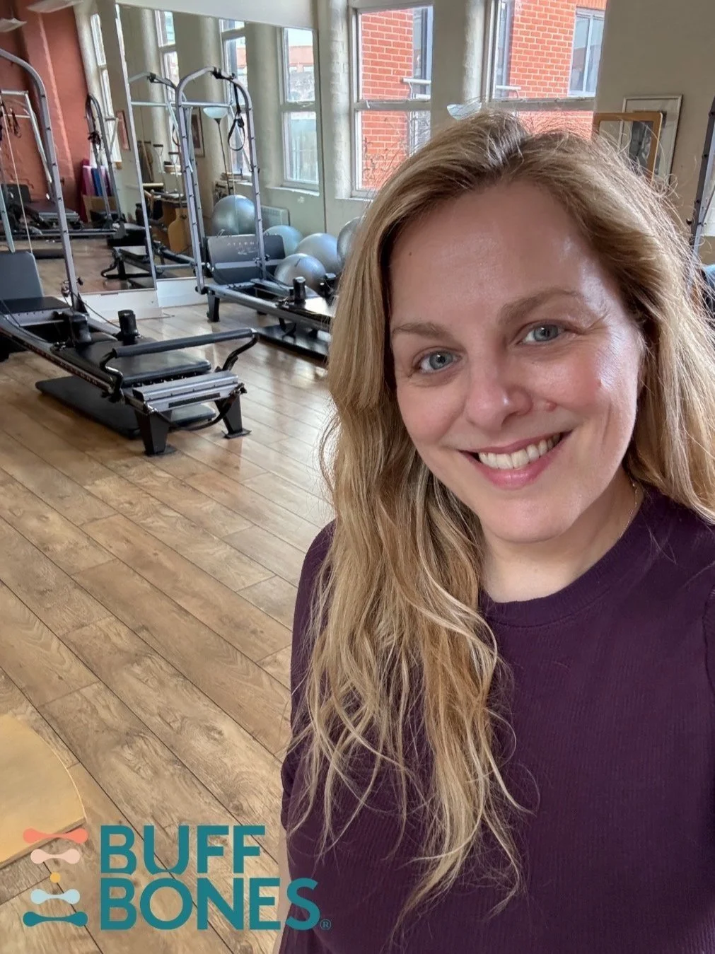 Sarah Pritchard, UK Buff Bones Faculty, with Rebekah Rotstein. Sarah teaches in Shrewsbury, Birmingham UK, and via Zoom