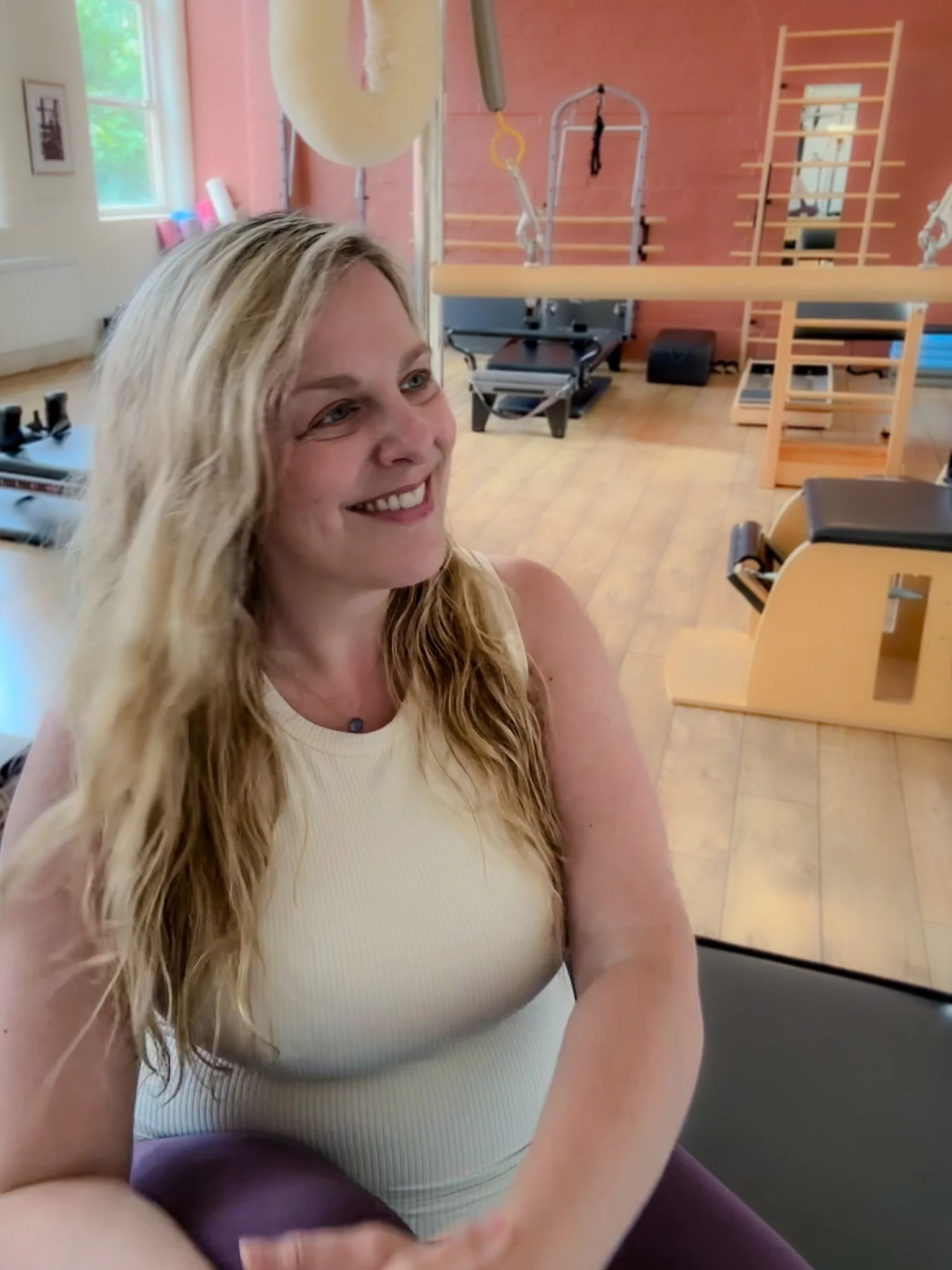 Sarah Pritchard, ISMETA Master Somatic Movement Therapist, in Jewellery Quarter studio Birmingham