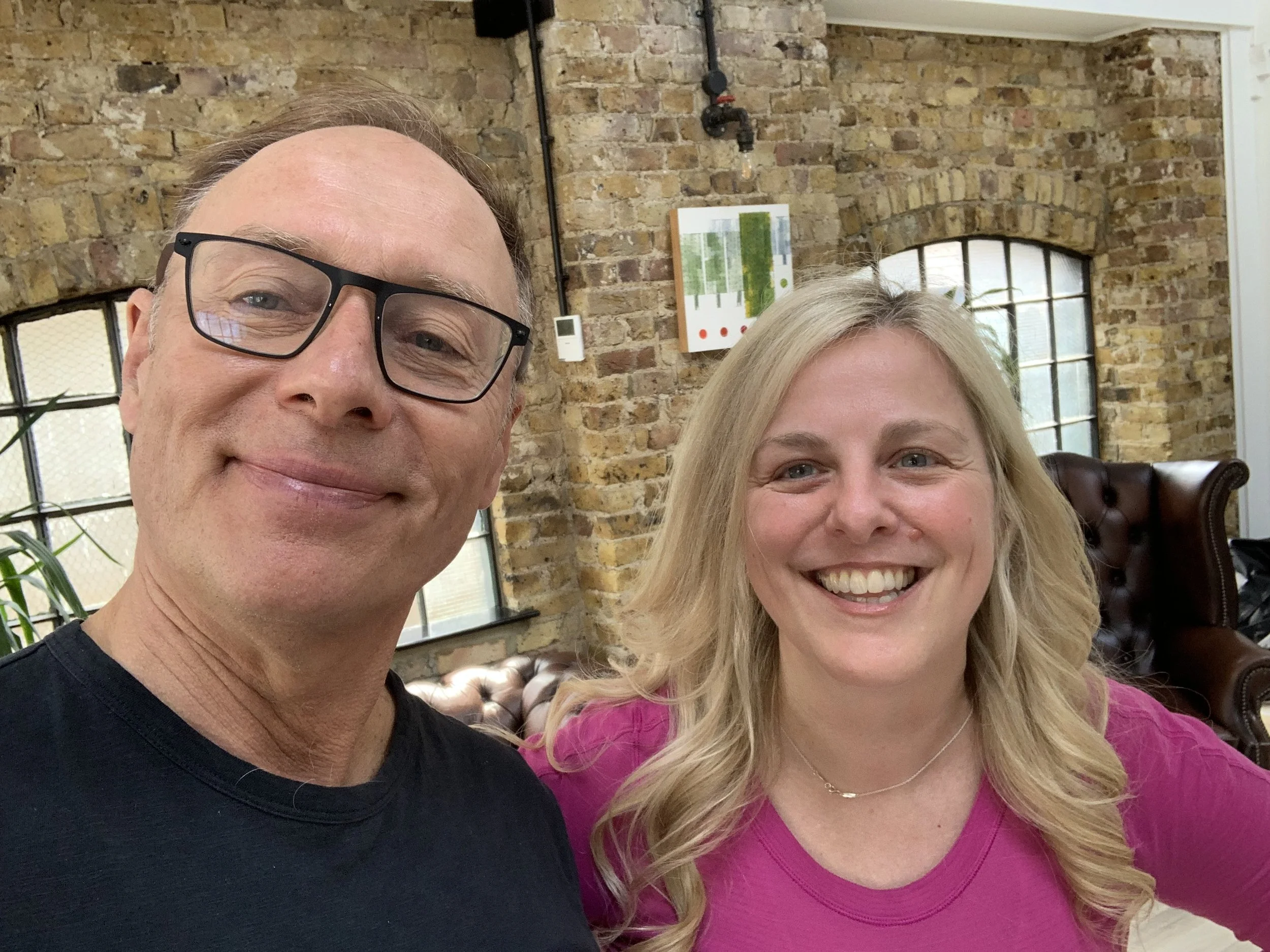 Sarah Pritchard and Eric Franklin following a masterclass led by Eric in London. My immersives and workshops are built on a foundation of Level 4 expertise and years of direct study with the creator of the Franklin Method®. Bringing world-class somat