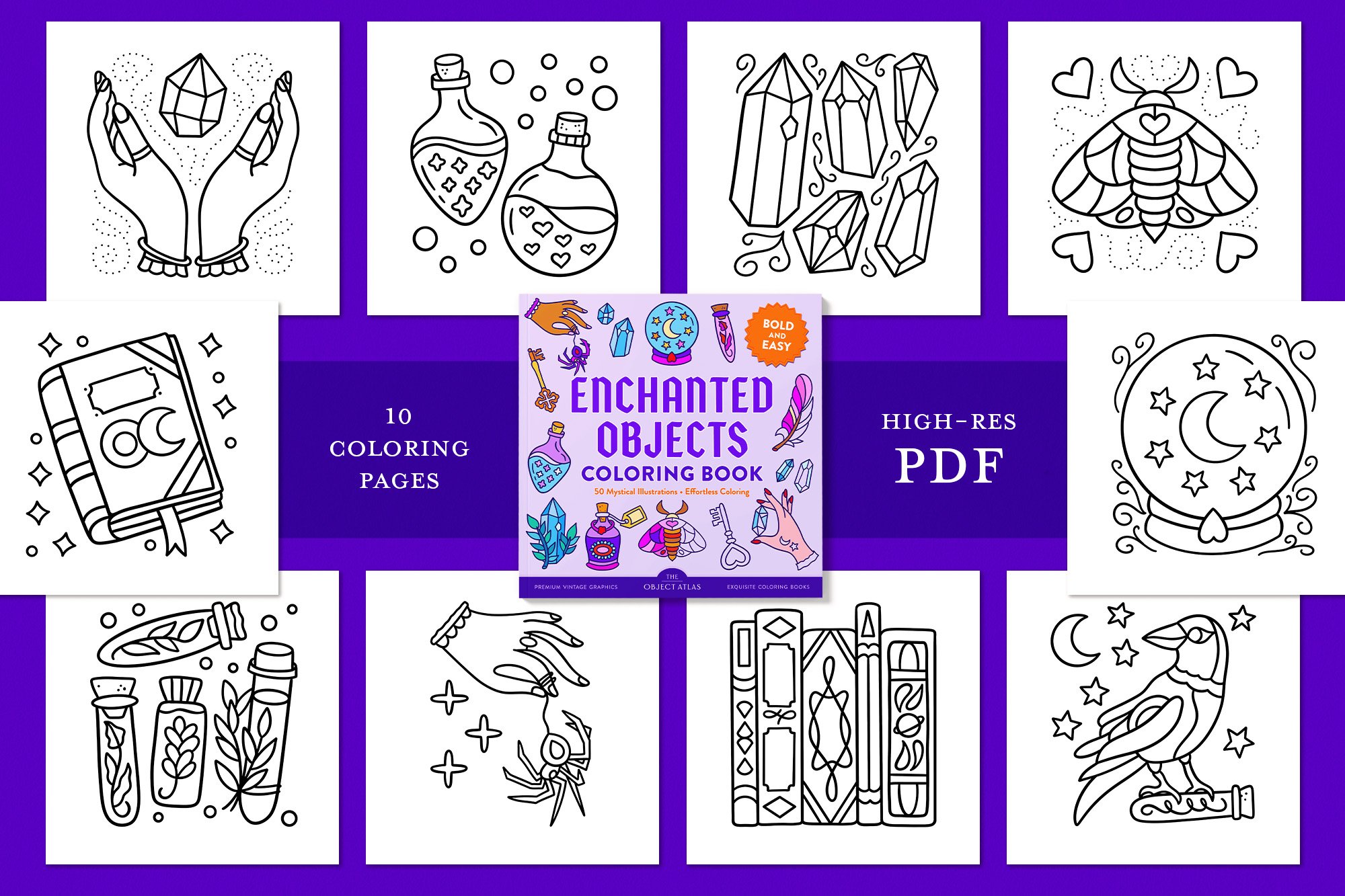 Enchanted Objects Digital Coloring Pages Hero Shot 2.jpeg