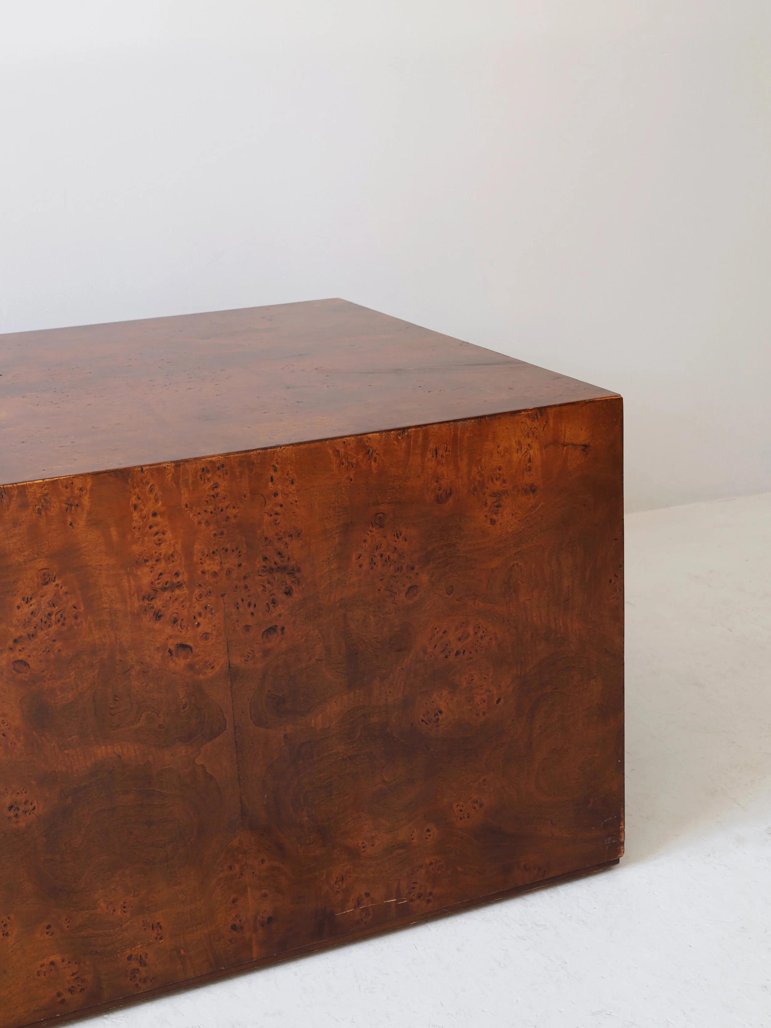 Burr Walnut Coffee Table / Pedastal