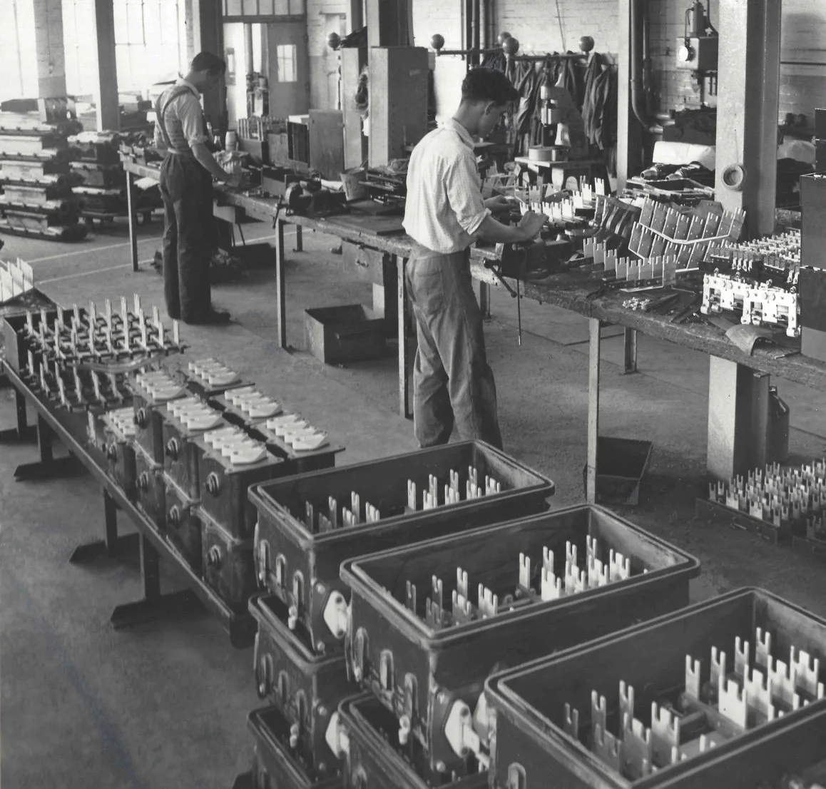 Men assembly line