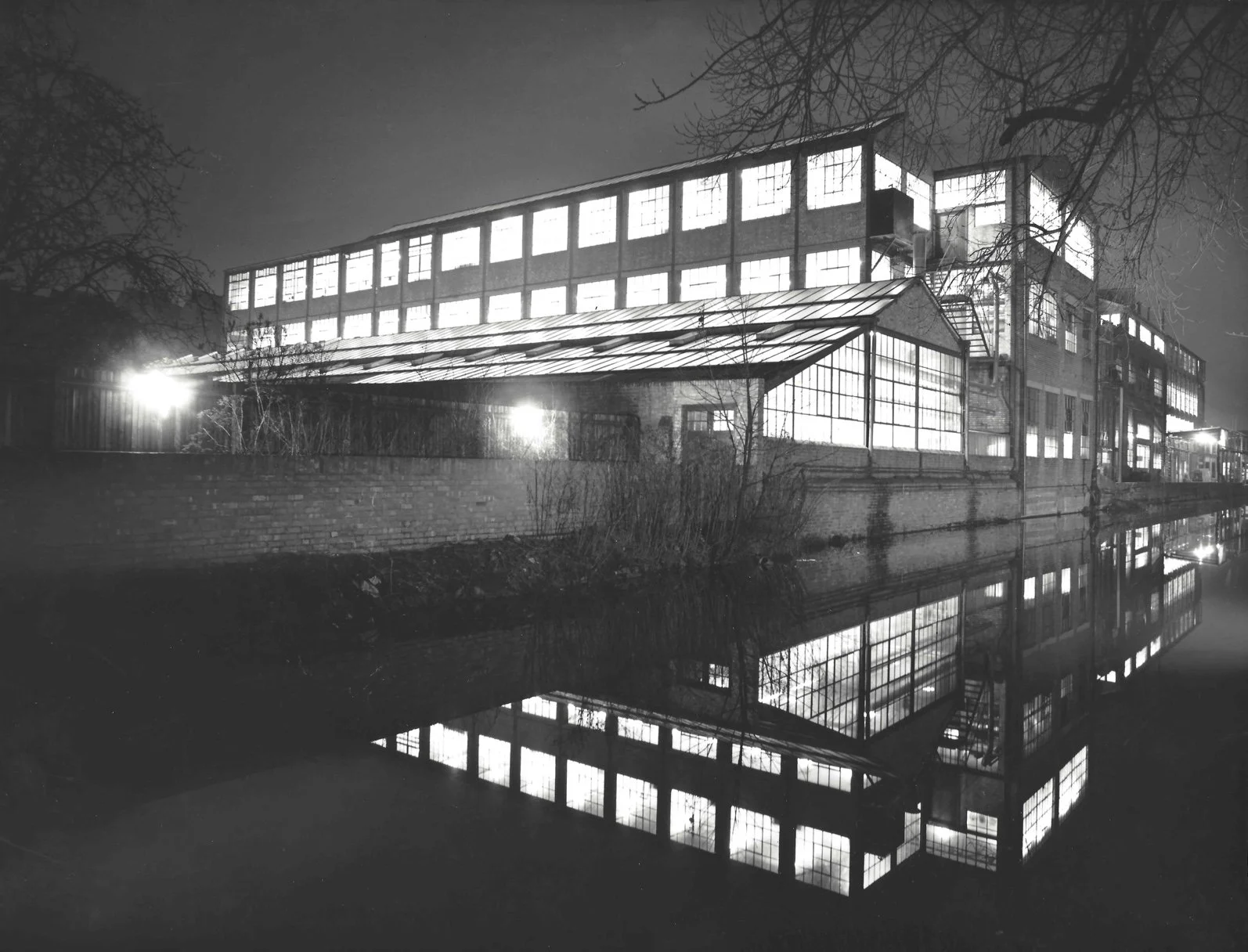 Factory at night