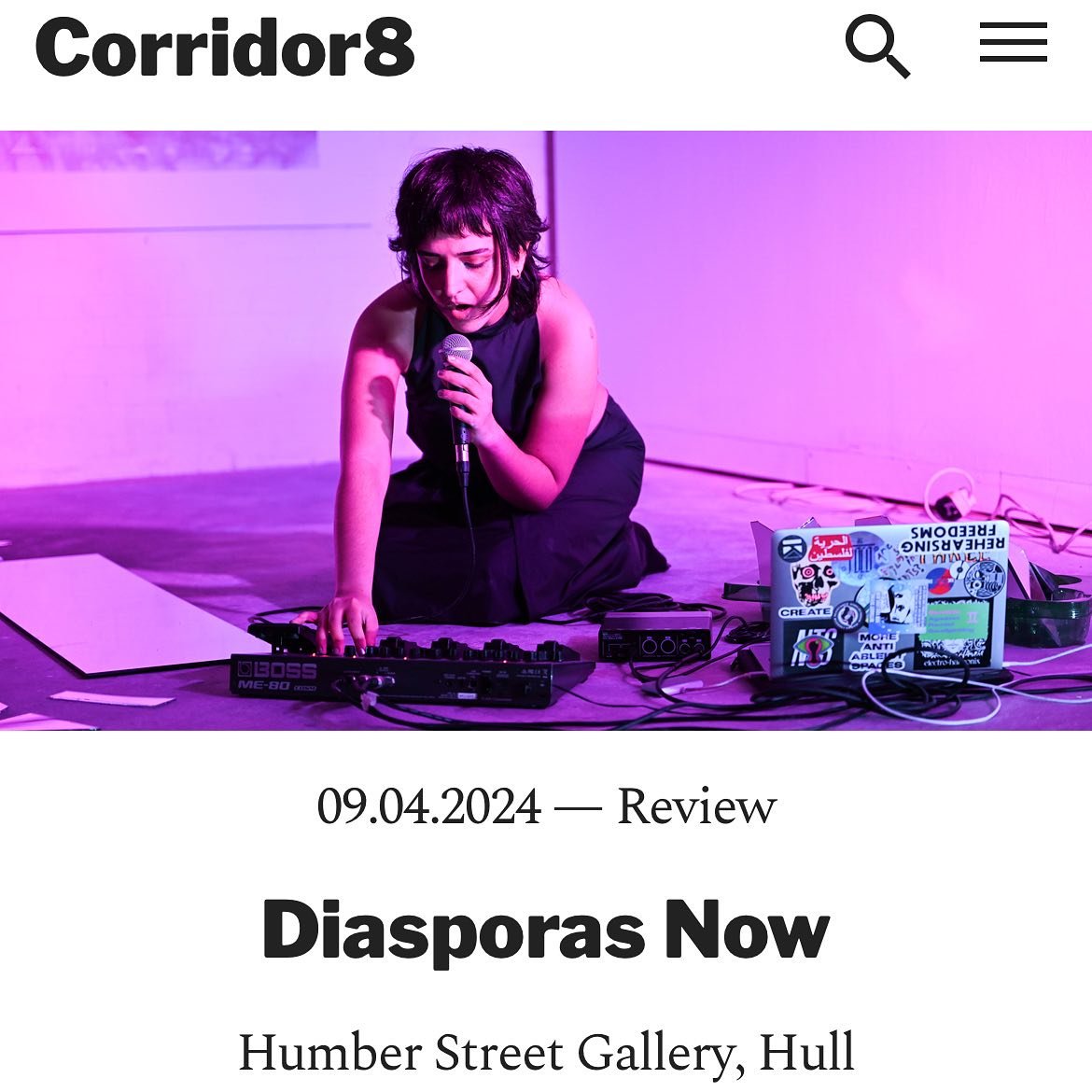 Snippets from our @corridor8 review of @diasporas_now x @humberstreetgallery 🪩

From @gisougolshani&rsquo;s &ldquo;cries of freedom&rdquo; and &ldquo;industrial doom and drone sonics&rdquo; to &ldquo;clubland territory&rdquo; celebrating the Black e