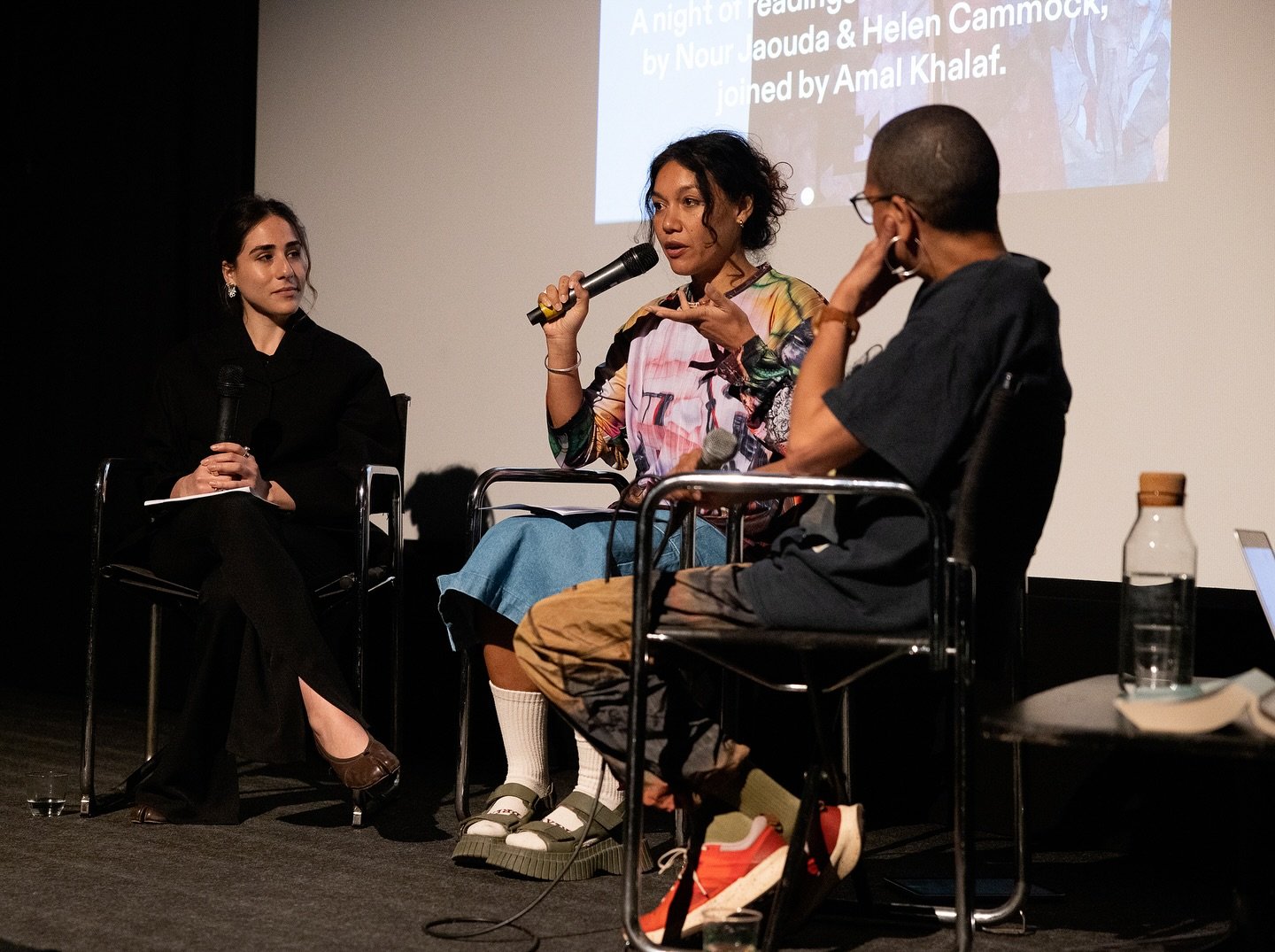 Beautiful moments at @icalondon with @nour.jaouda @amalandaplan @cammockhelen for @diasporas_now 🗣🔮

Thank you to everyone who joined us last month for &ldquo;Dreaming Artist Futures,&rdquo; an intimate sharing of words, memories, and timeless arti