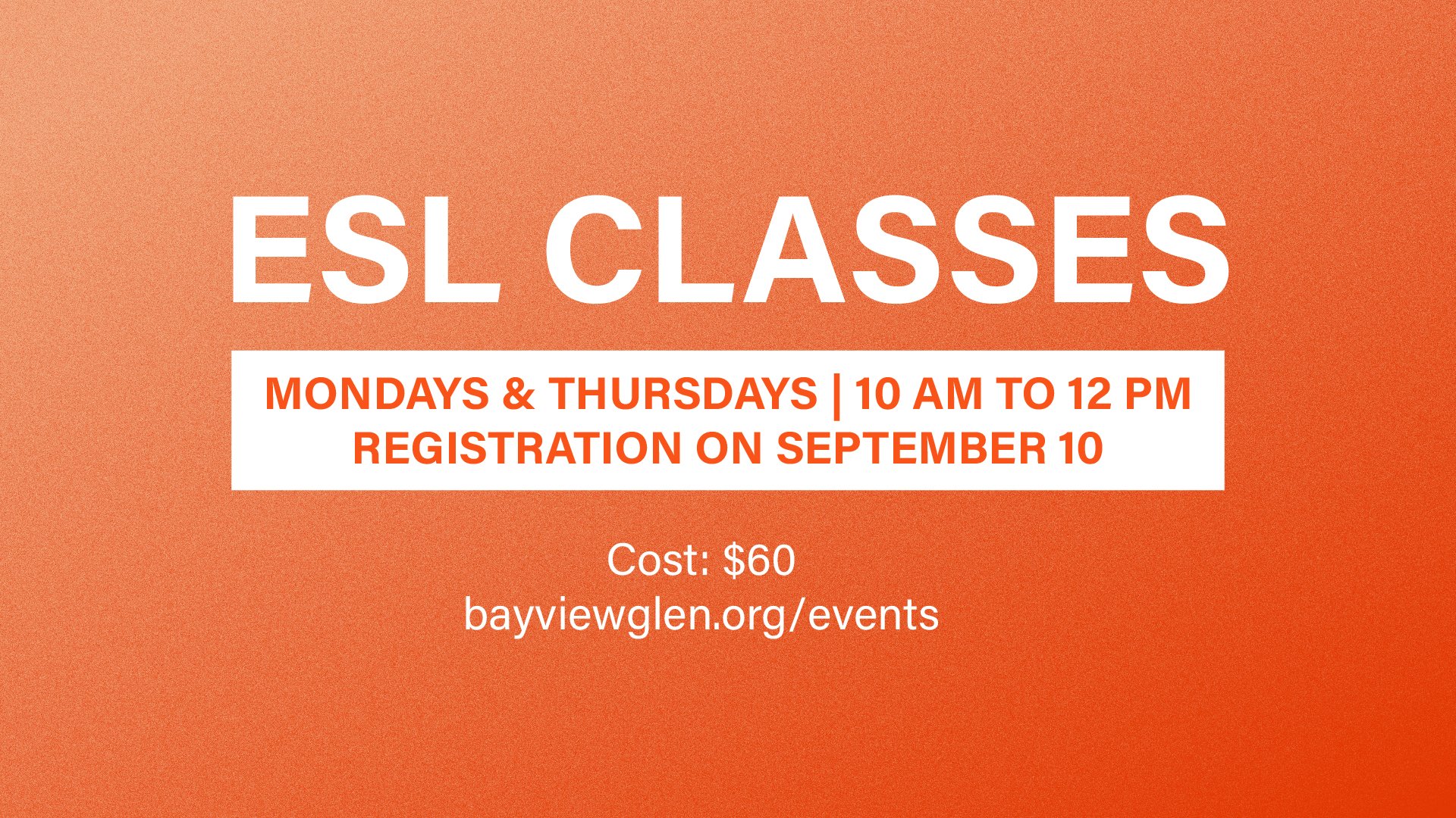 ESL Class Registration