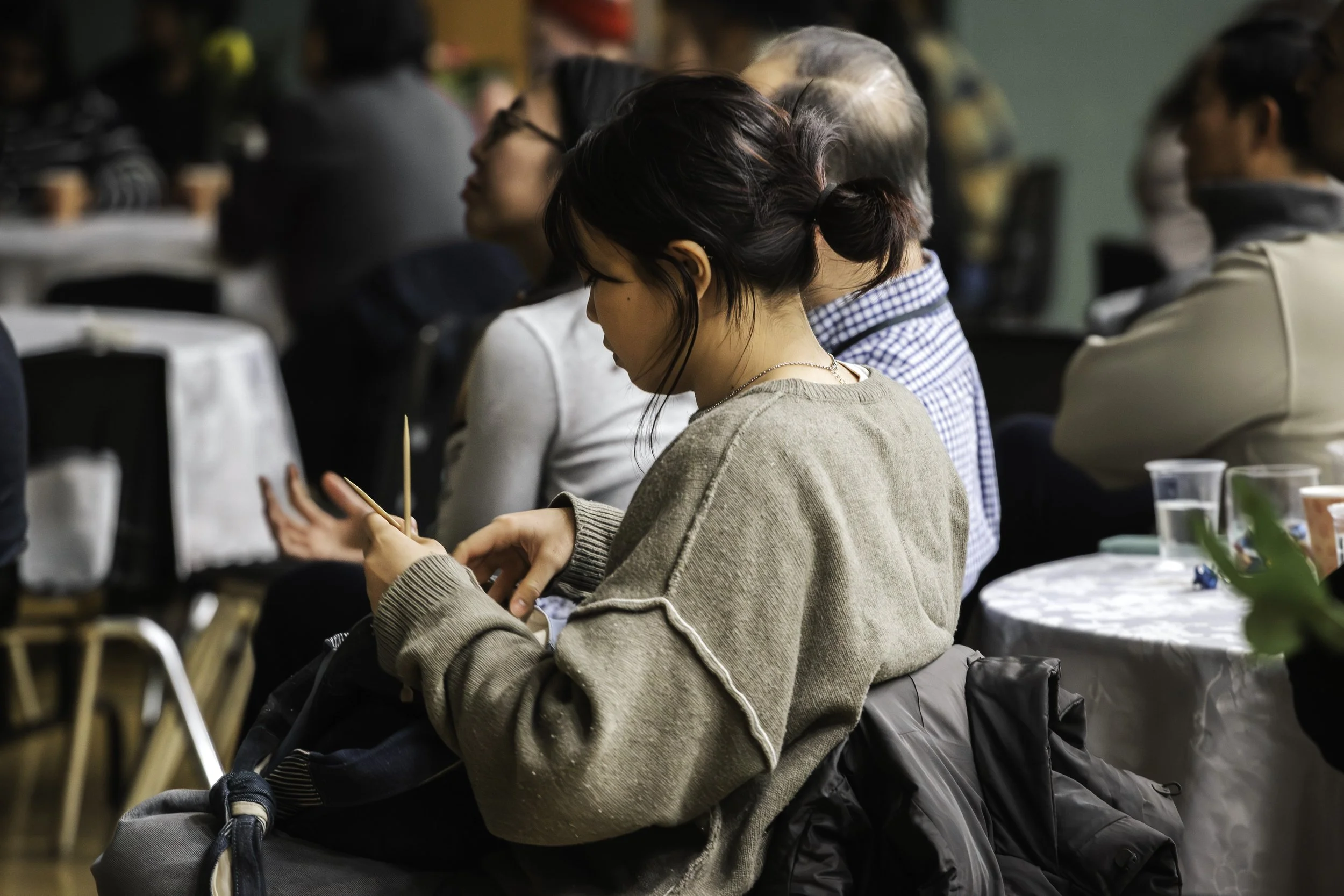 Image of woman praying at Alpha