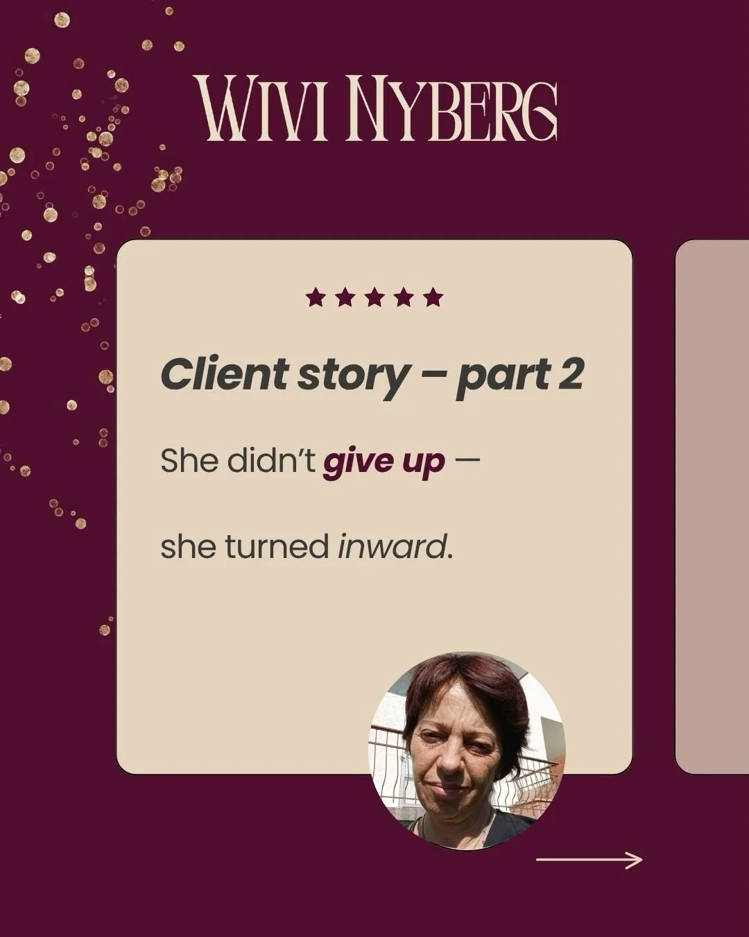 She didn&rsquo;t give up &mdash; she turned inward.
This is part 2️⃣ of my client&rsquo;s story.

Through emotional healing, nervous system work and self-trust, everything changed.

Today she is living her dream &mdash; translating books into five la