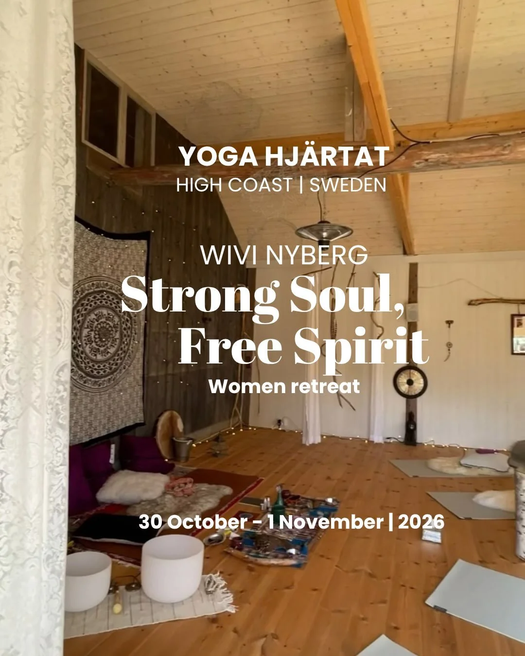 WOMEN Weekend RETREAT at 
the HIGH COAST | Sweden 🇸🇪 🌄
30 October - 1 November | 2026

I am SO excited to finally invite women to a sanctuary space here up north, at the High Coast of Sweden. When you are surrounded by calm and nature where everyt