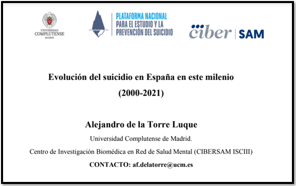 Evolución del suicidio en España en este milenio (2000-2021)