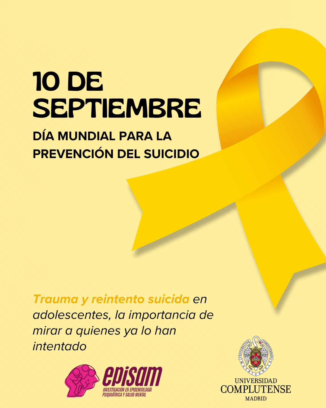 Día Mundial Para la Prevención del Suicidio 2026