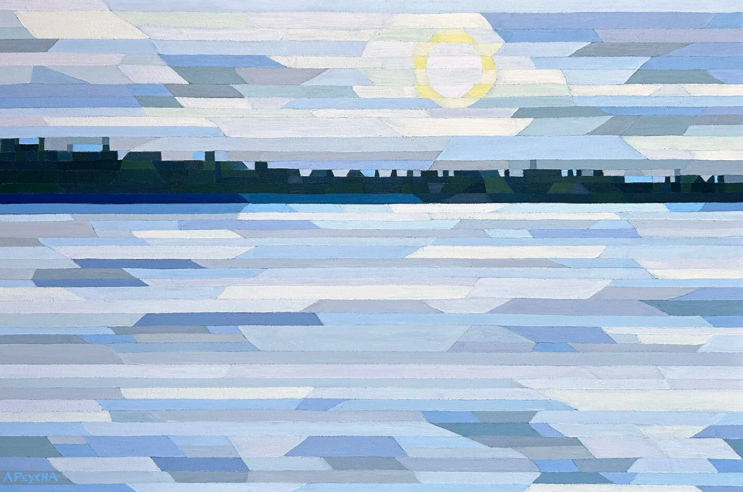 Frozen River, Oil on Canvas, 24x36 $4000.00