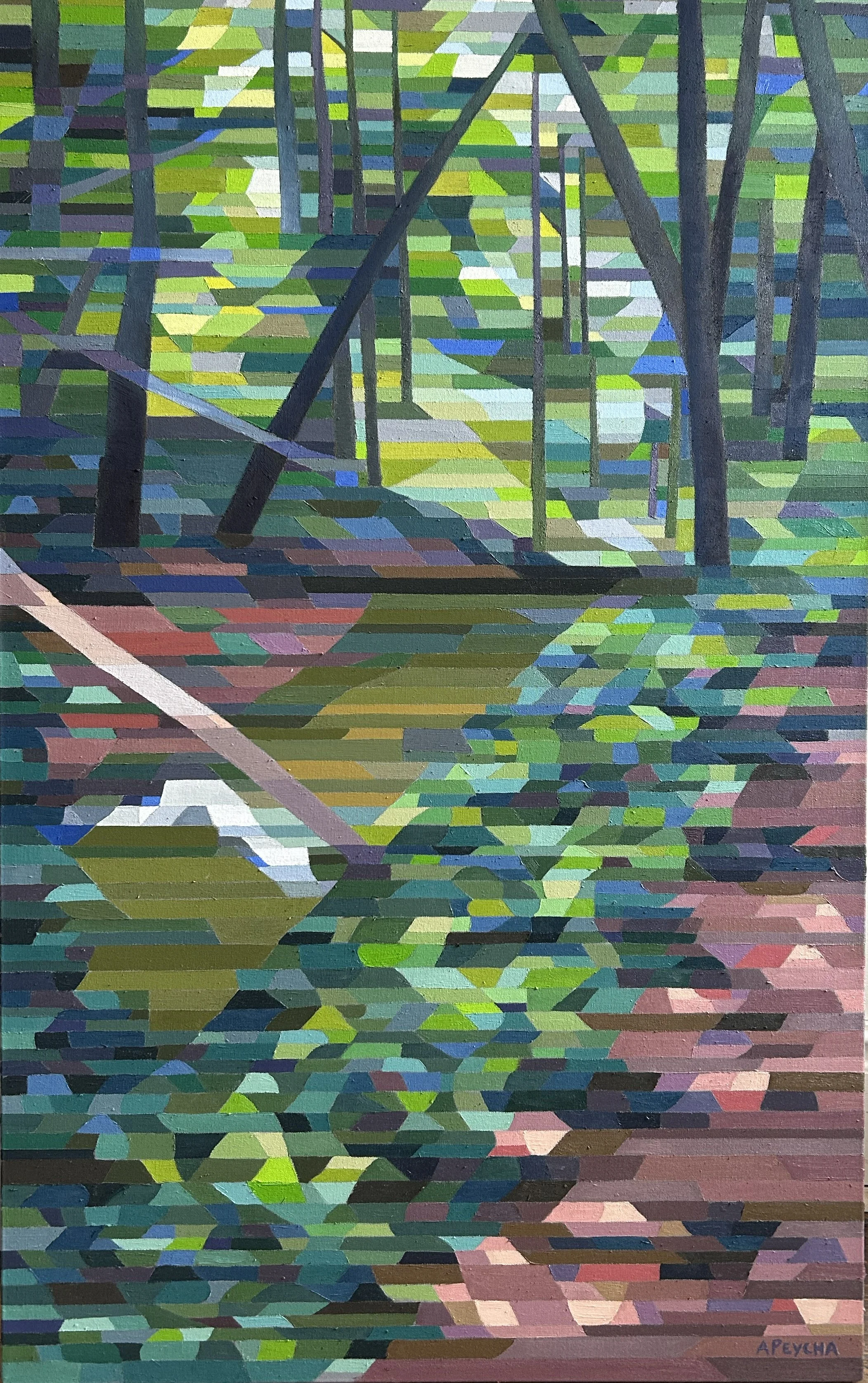 La Manoise, Oil on Canvas, 60x36, 🔴