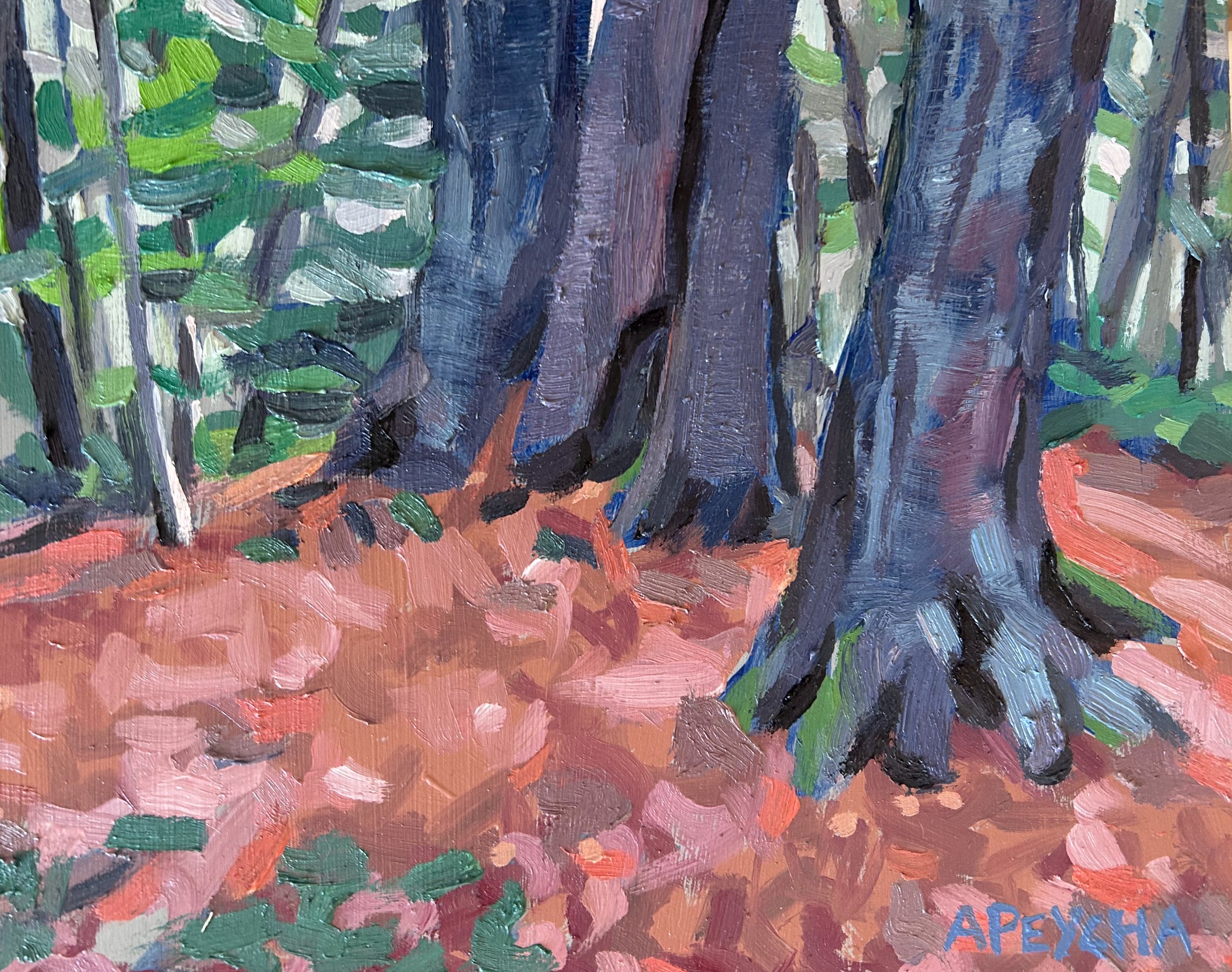 Temagami Forest, Oil on Board, 10x8, Framed $565.00