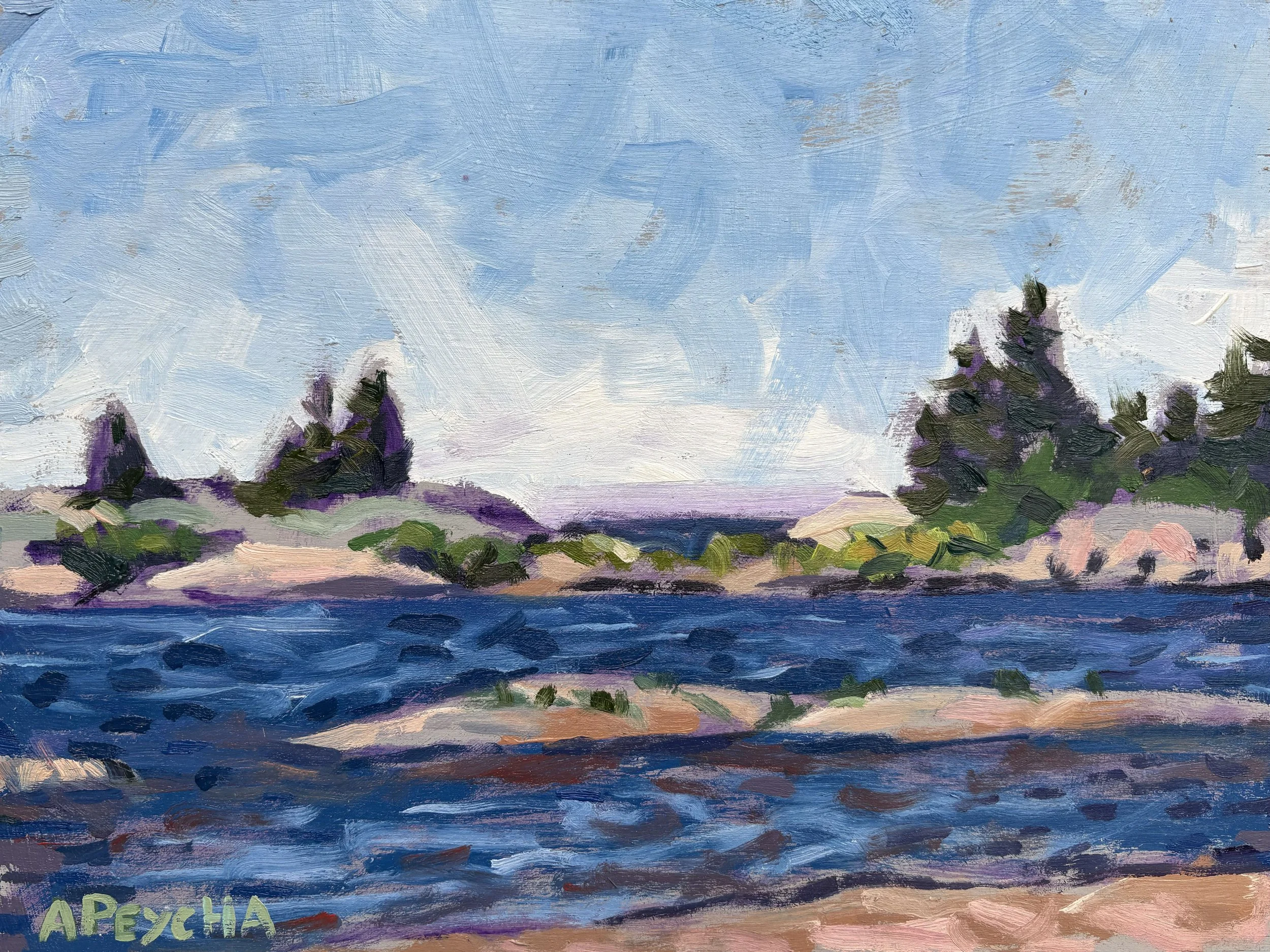 Raper Shoals
Oil on Board
9"x12"
$650.00