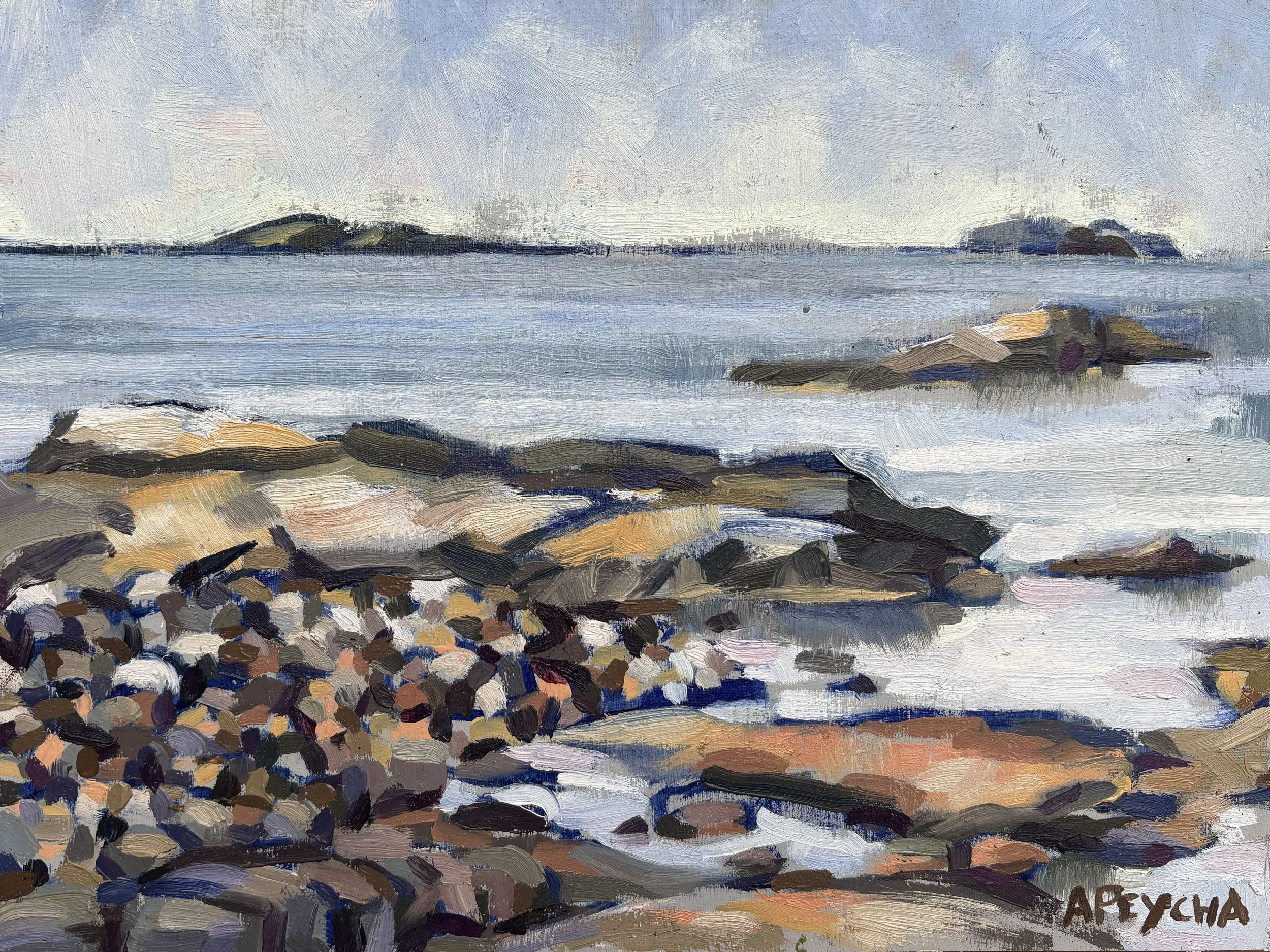 Franklin Island Rock Garden
Oil on Board
9"x12"
$650.00