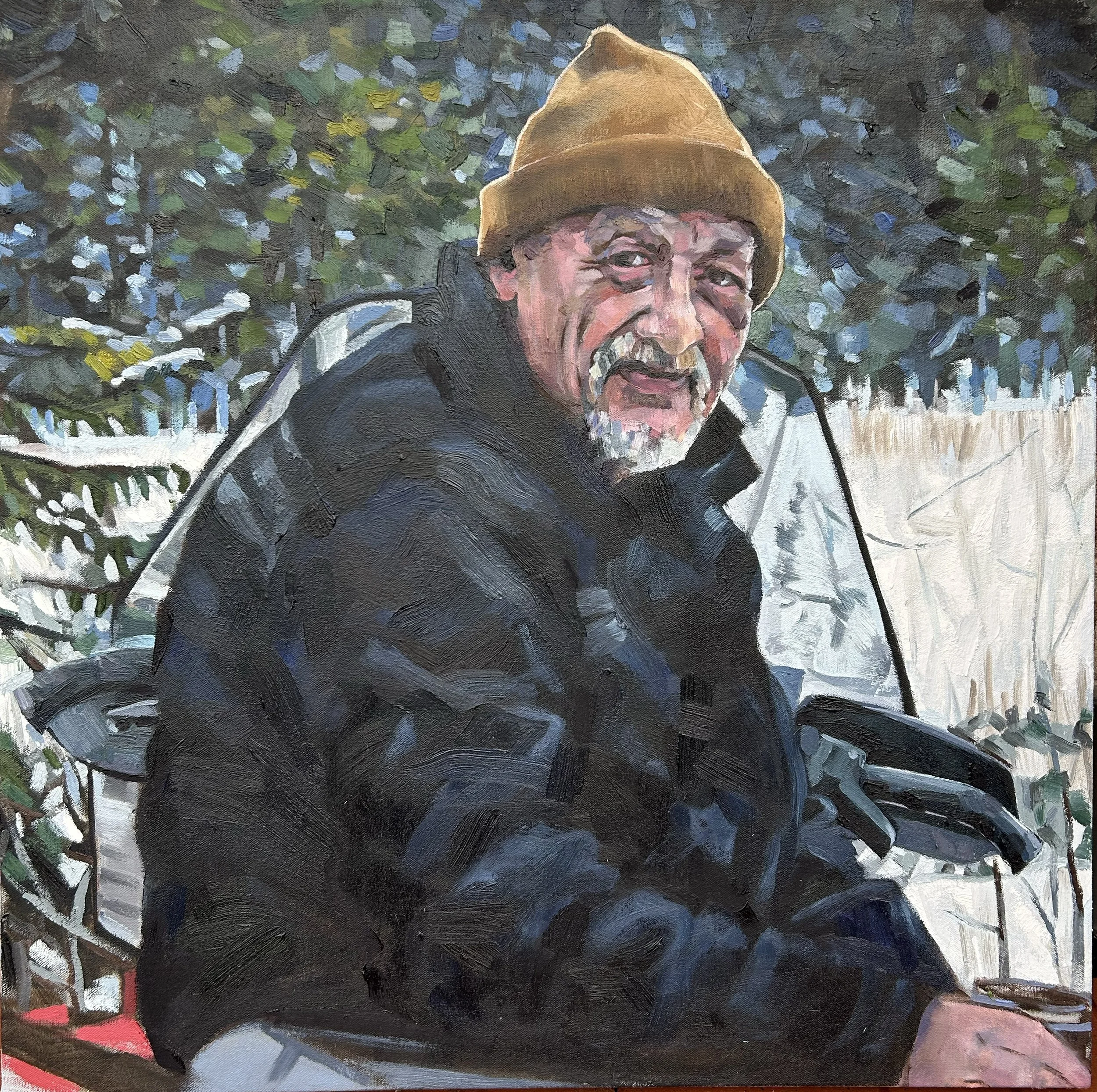 William Tozer Coffee Break, Oil on Canvas, 24x 24, Available
