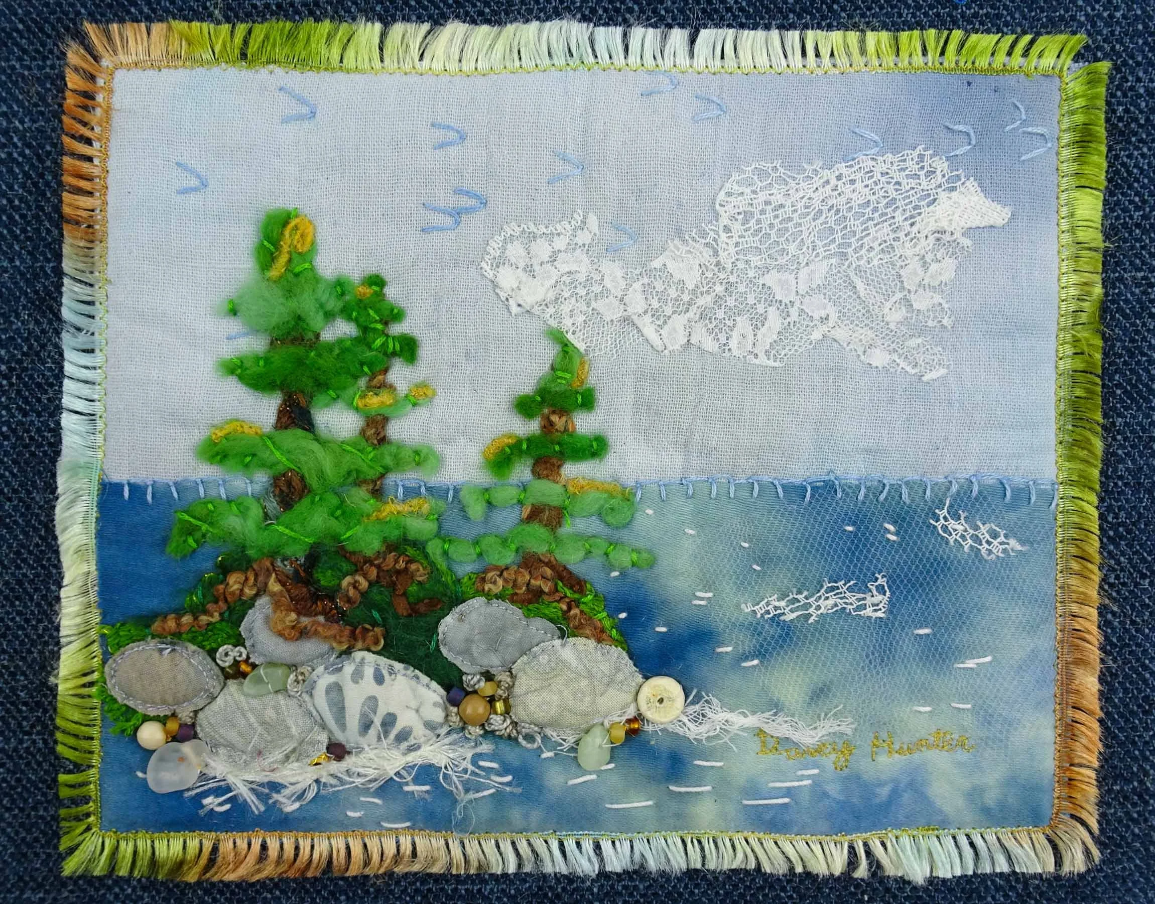 Island Evergreens - Framed to 11 by 14 inches - $275 CAD