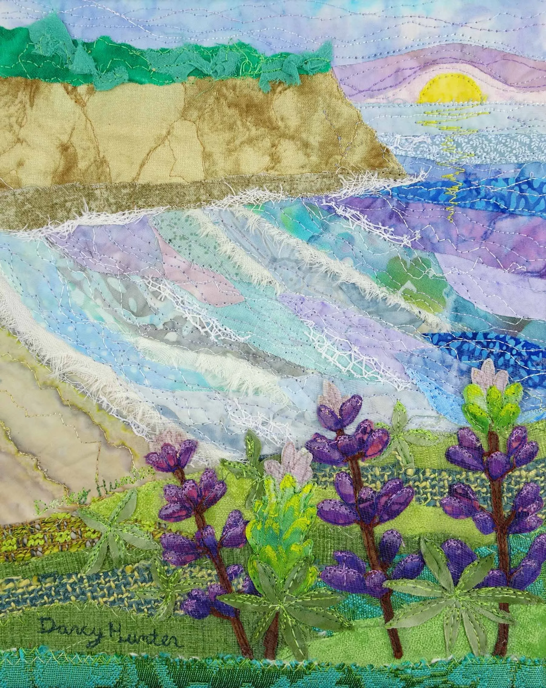 Where the Lupins Watch the Sea -8 by 10 inches $275 CAD