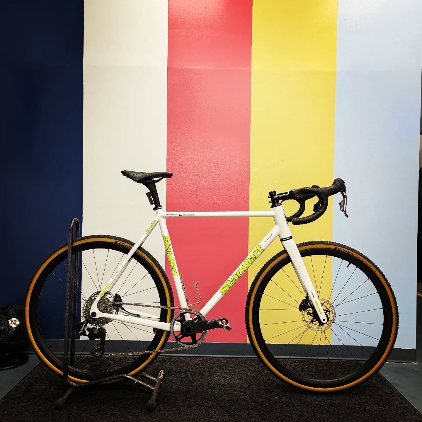 Maybe a little too crafty this weekend with the color at the studio. Was going for old school Rapha/Focus Cyclocross team and Houston color wall throwback.