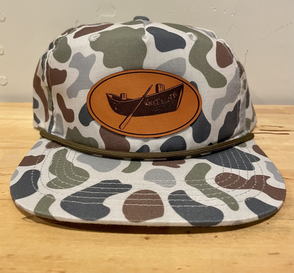 CWSFF Camo Old's Cool Brackish Hat with Oval Leather Patch — Colorado West  Slope Fly Fishing