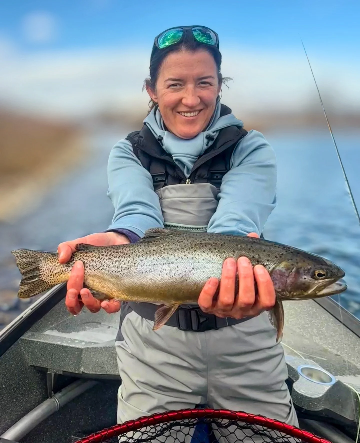 @canuck_in_colorado with a nice one on a quiet weekday with no other boats in site 😃 Love this time of year and love the chase 🐟 Keep it rocking🤘with @coloradowestslopeflyfishing 💦 We are stoked for all the fun trips ahead and if you haven&rsquo;