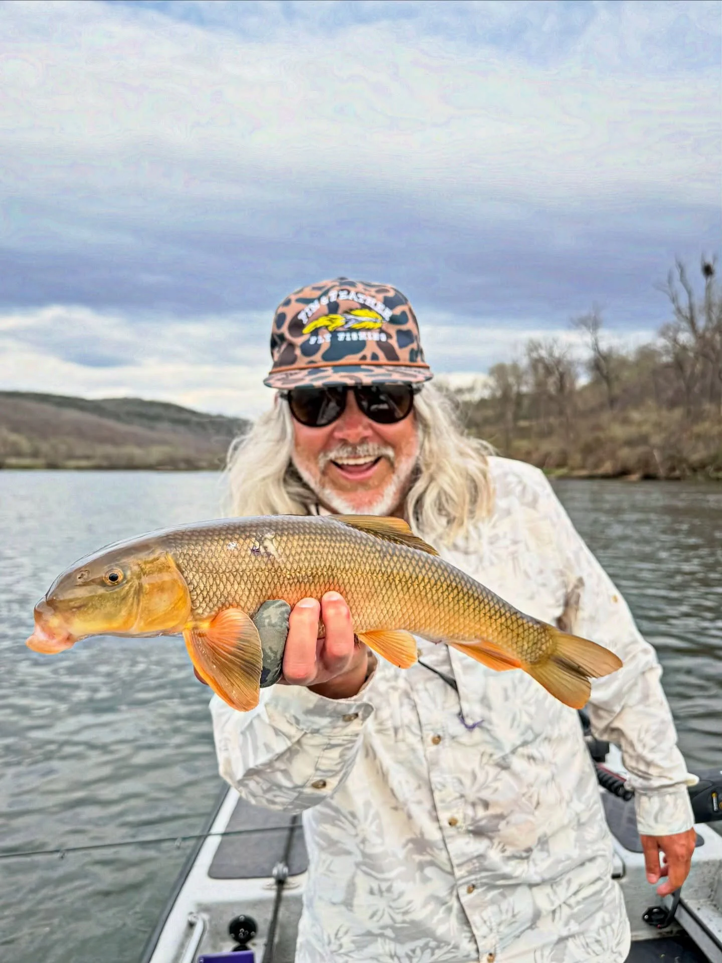 Love the exotics, always have, always will&hellip;❤️ New Sucker Species on the FLY ROD 😀 with @finandfeatherflyfishing @thegurz970 @jeffmckenna29flyfishing 💦 🐟 🎣 👄 
Golden Redhorse Sucker for the win 🏆 
&bull;
&bull;
&bull;
&bull;
#cwsff #color