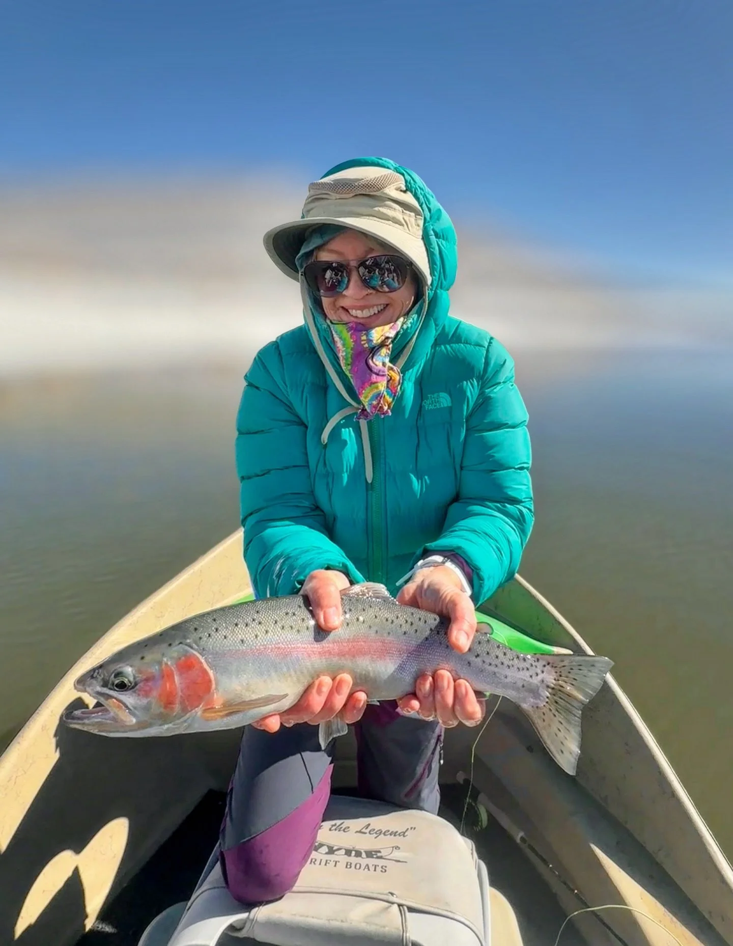 Some happy fish they were, even during the cold 🥶 snap 🫰 Way to go Pamela and Kurt! 👏 👏 👏 Super fun day on the water 💦 with you both ~ Thanks 🙏 @pamela_reno &amp; Kurt for your support of @coloradowestslopeflyfishing 😃 Safe adventures on your