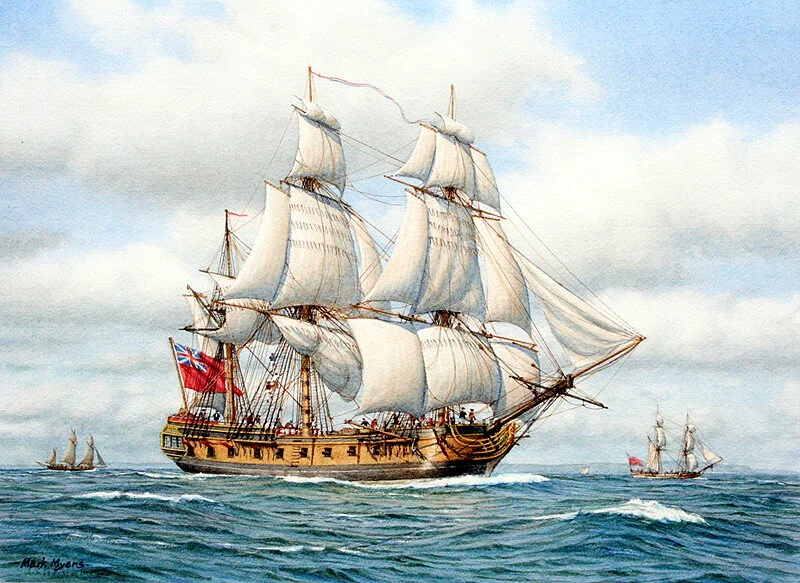 East Indiaman Running Up-Channel
