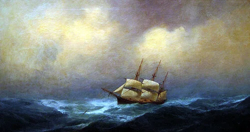 Ship In Stormy Seas