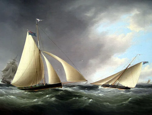 Cutters Racing Off the English Coast