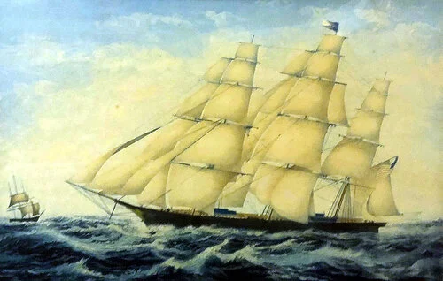 Barque METIS Making Harbor, 1923