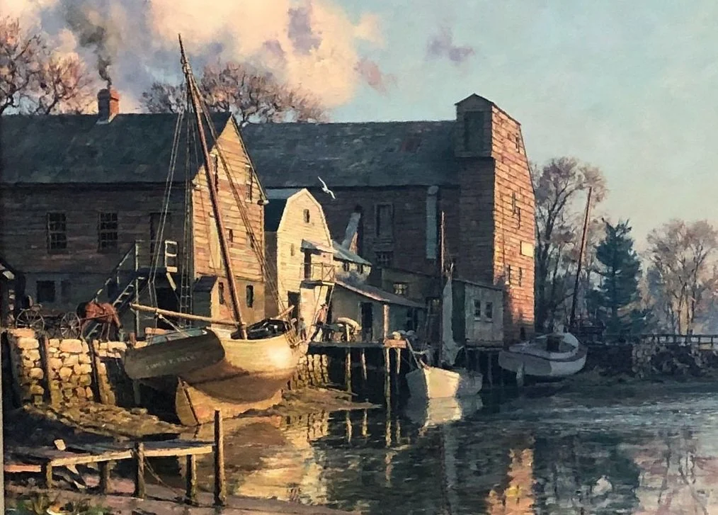 John Stobart's Greenwich, Lower Landing, Cos Cob, Detail 1