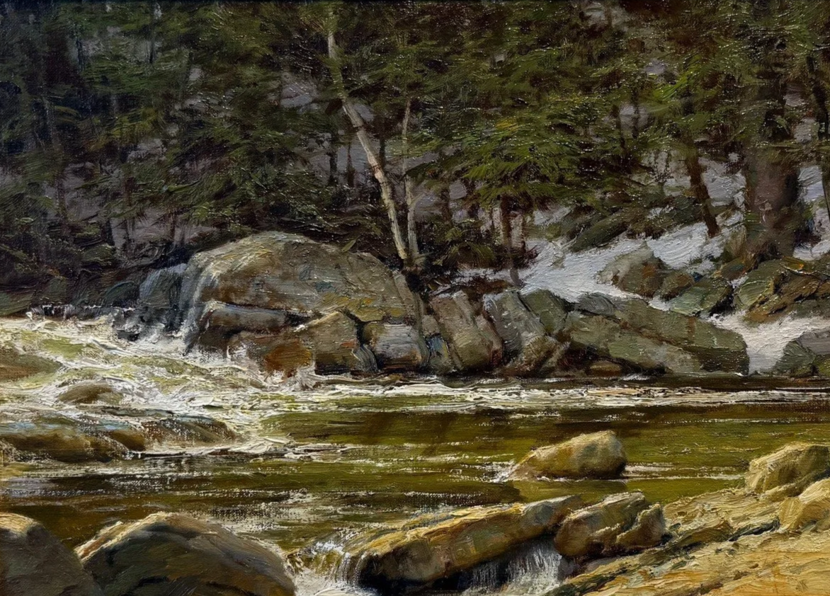 Don Demers – The Rush of Spring – oil on panel, 9” x 12” - $3,200
