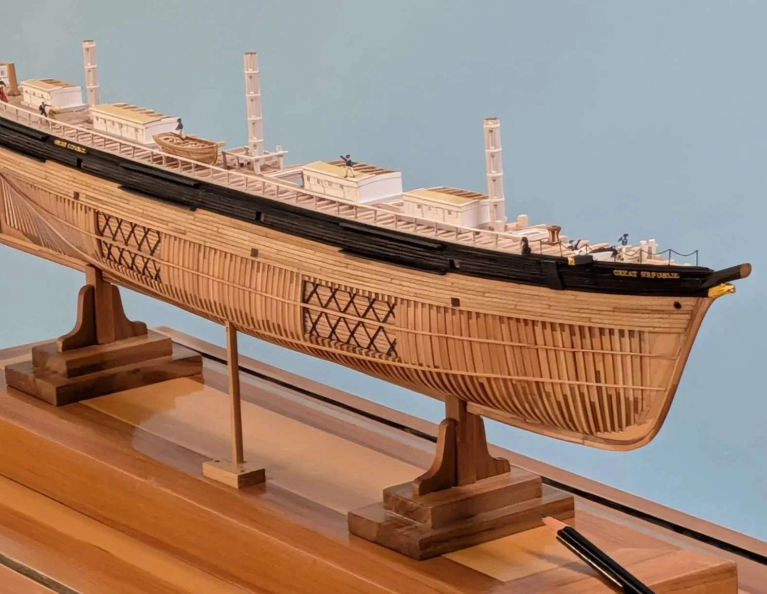 COMING SOON!                                                                 From Master Miniaturist Lloyd McCaffery....a new scratch built ship model of the
Clippership  GREAT REPUBLIC, 1853
