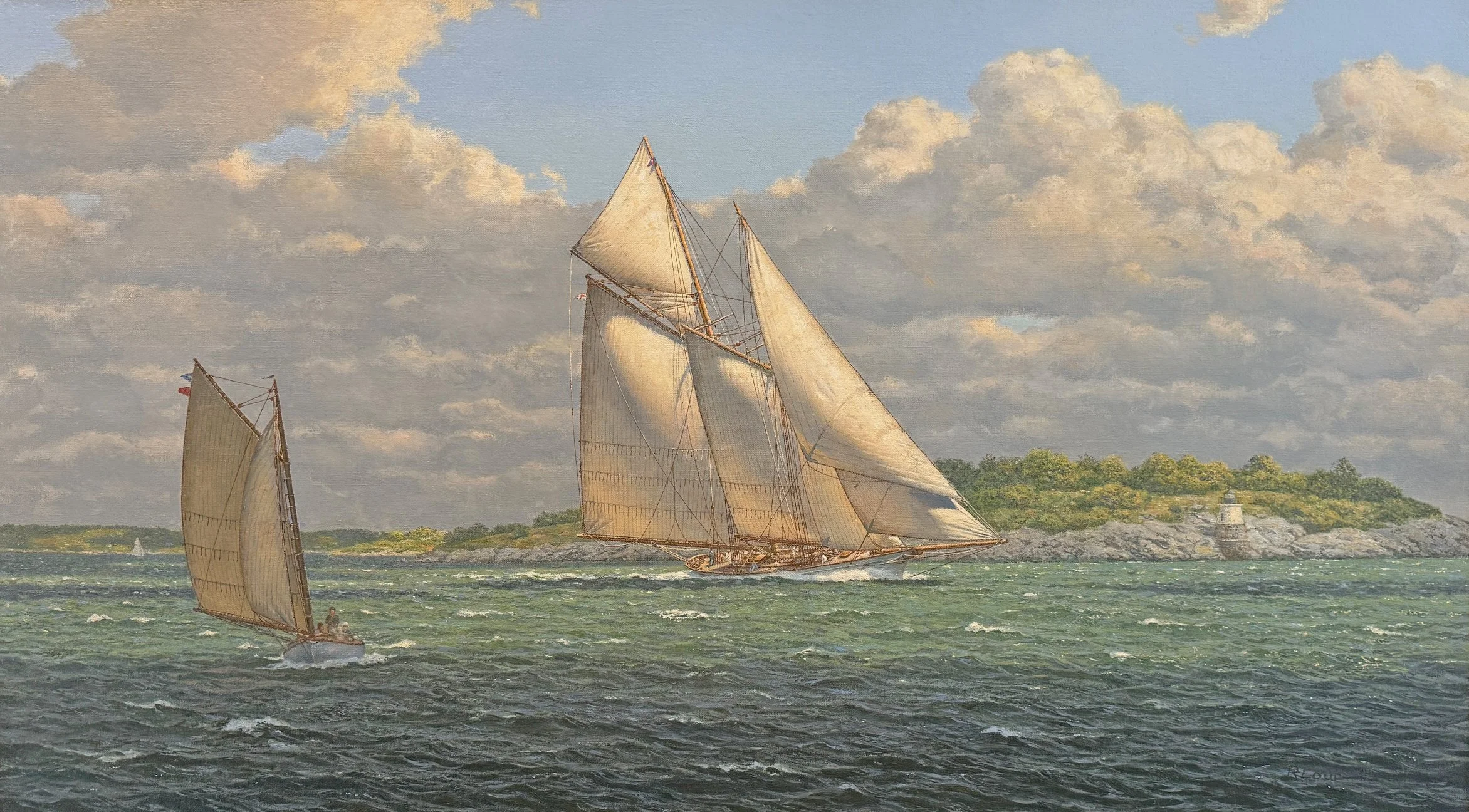 Schooner Yacht SACHEM, Castle Hill, RI, c. 1900