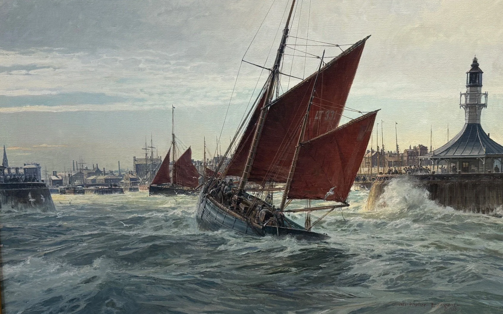 Threading the Break Walls at Lowestoft, England