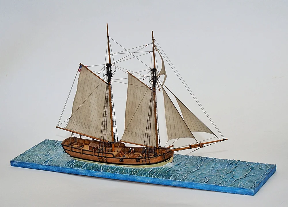 U.S. Navy Armed Topsail Schooner, c.1780 — J. Russell Jinishian Gallery