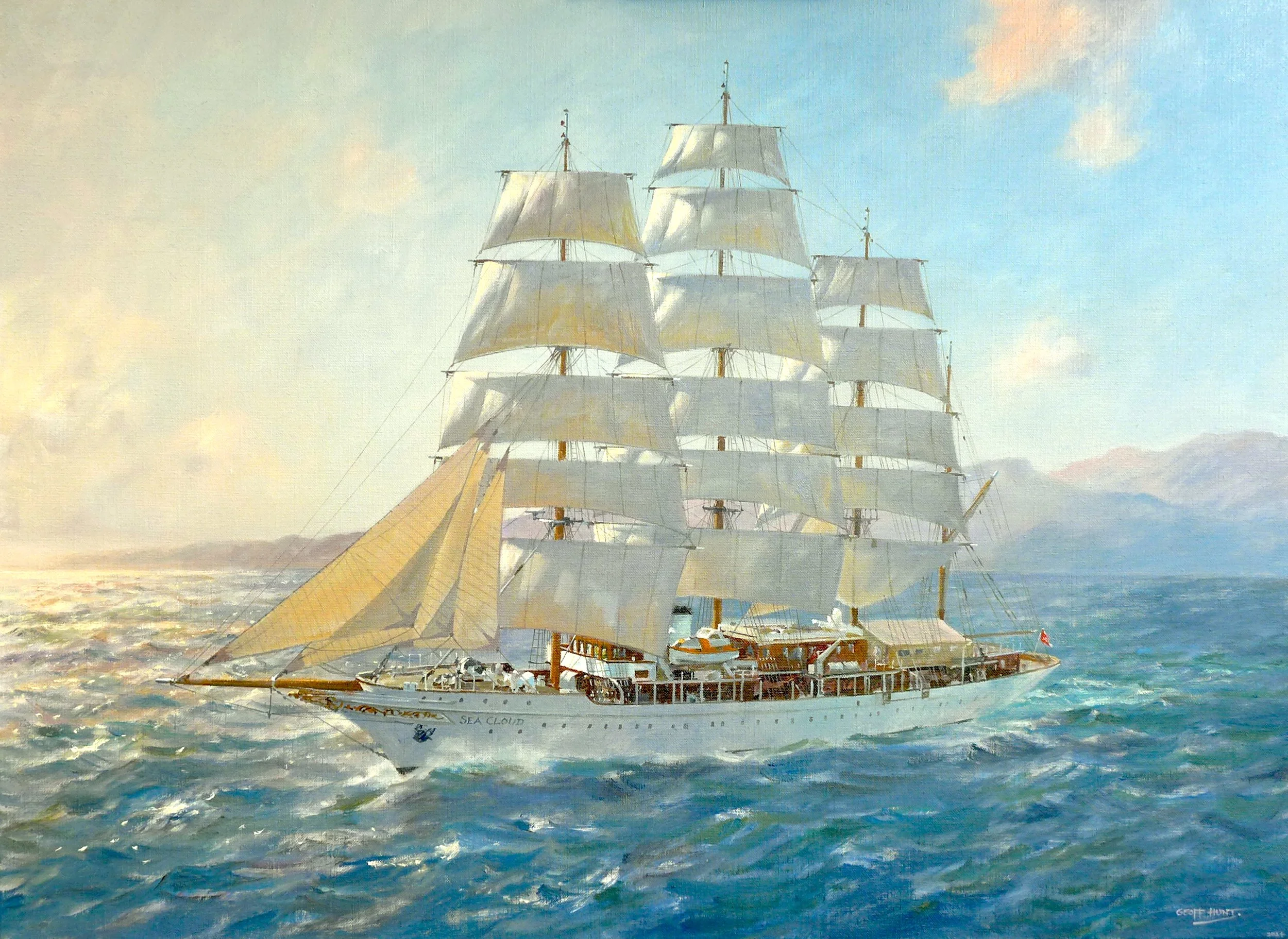 Dawn Light, SEA CLOUD Off Corsica