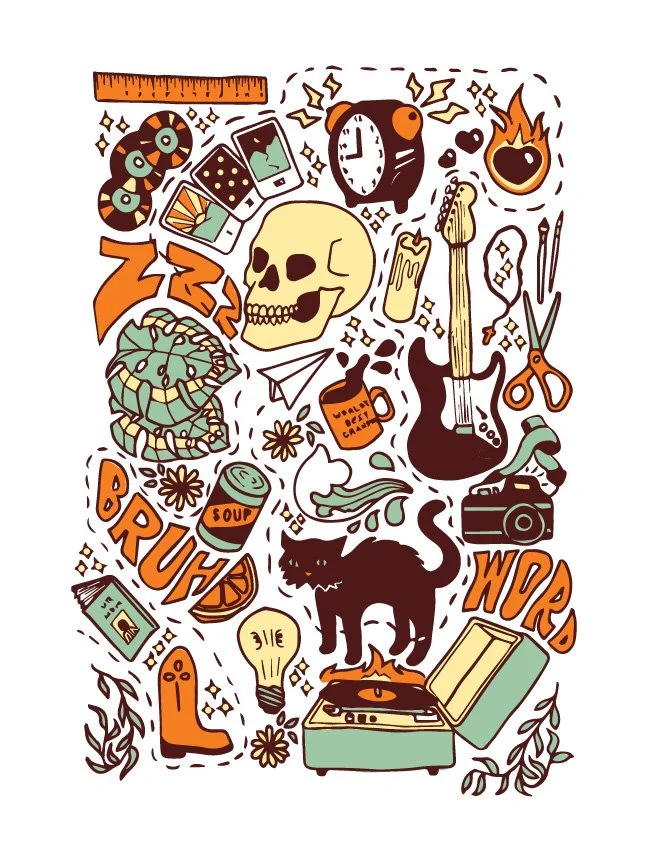 "Thought Patterns" - Silk screen vector file