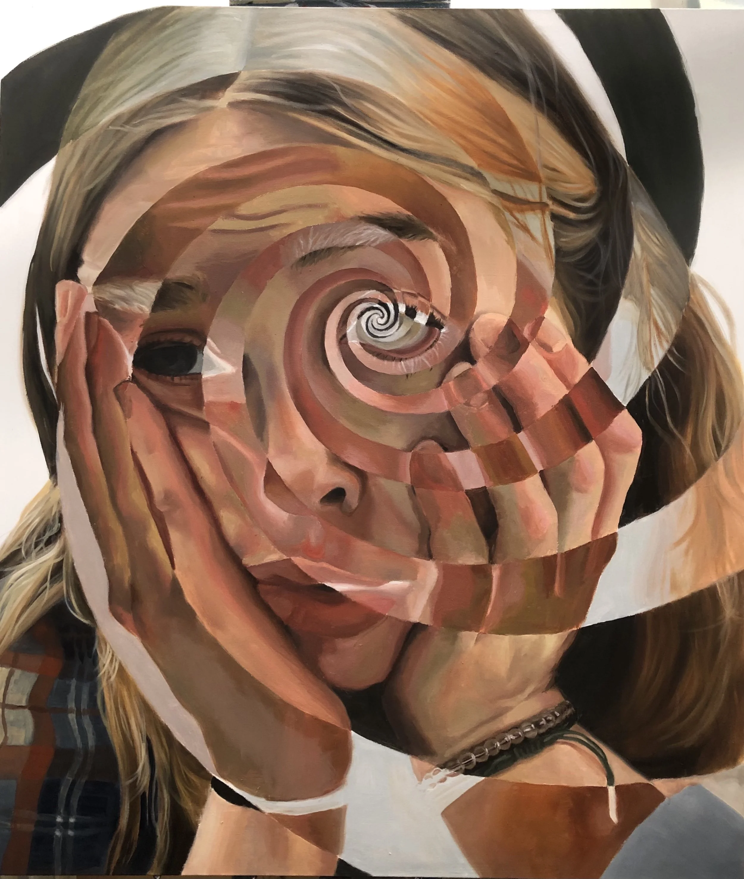 "Uzumaki" / 40 x 50 in / oil on canvas / 2022