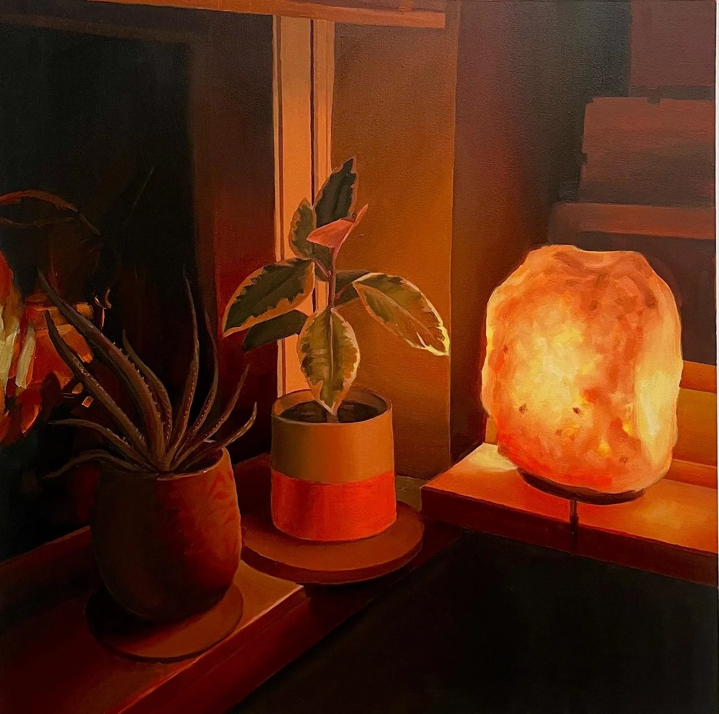 "Warm Inside" / 35 x 35 in / oil on canvas / 2022